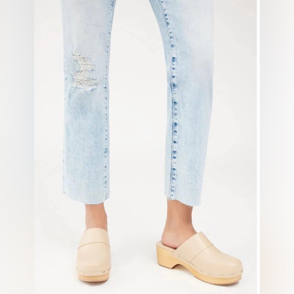 NWT DL1961 Patti Straight Leg High Rise Ankle Lt Seaglass Distressed Blue 18W - Picture 12 of 12